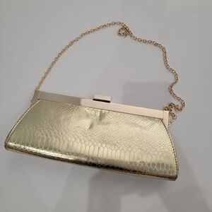 Aldo Elegant Gold Clutch Bag